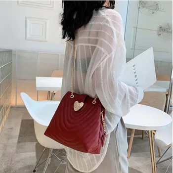 

Women's Bag Fashion PU Bucket Women's Bag Bag Messenger Bag 2020 One Shoulder Double Root Large Capacity Handbag Bucket Bag