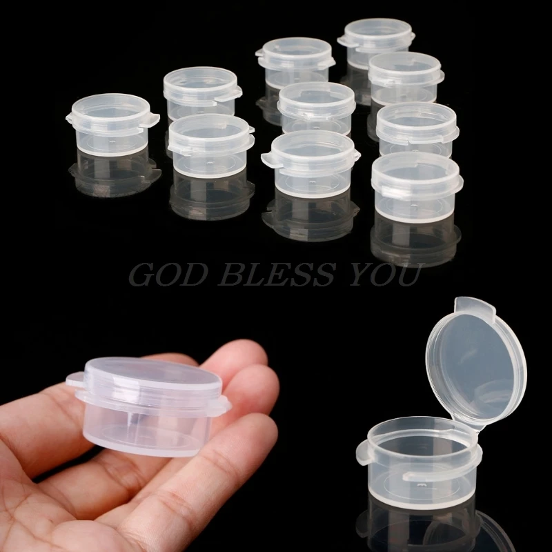 10Pcs 5 Gram Empty Clear Plastic Jars Cosmetic Jar Make Up Mini Sample Bottle Sealing Pot Face Cream Container Portable | Дом и сад