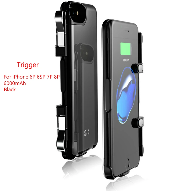i6P 6S 7P 8P-Trigger Батарея чехол для iPhone 6 6s 7 8 5000/6000 мА/ч, Мощность банк заряда чехол для iPhone 6 6s 7 8 плюс светодиодный дисплей Батарея Зарядное устройство Чехол - Цвет: i6P 6S 7P 8P-Trigger