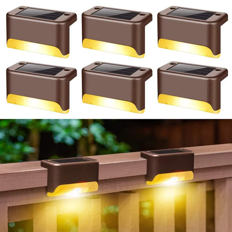 

LED Solar Stair Lamp IP65 Waterproof Outdoor Garden Pathway Yard Patio Stairs Steps Fence Lamps Solar Night Light 4/8/16/20pcs