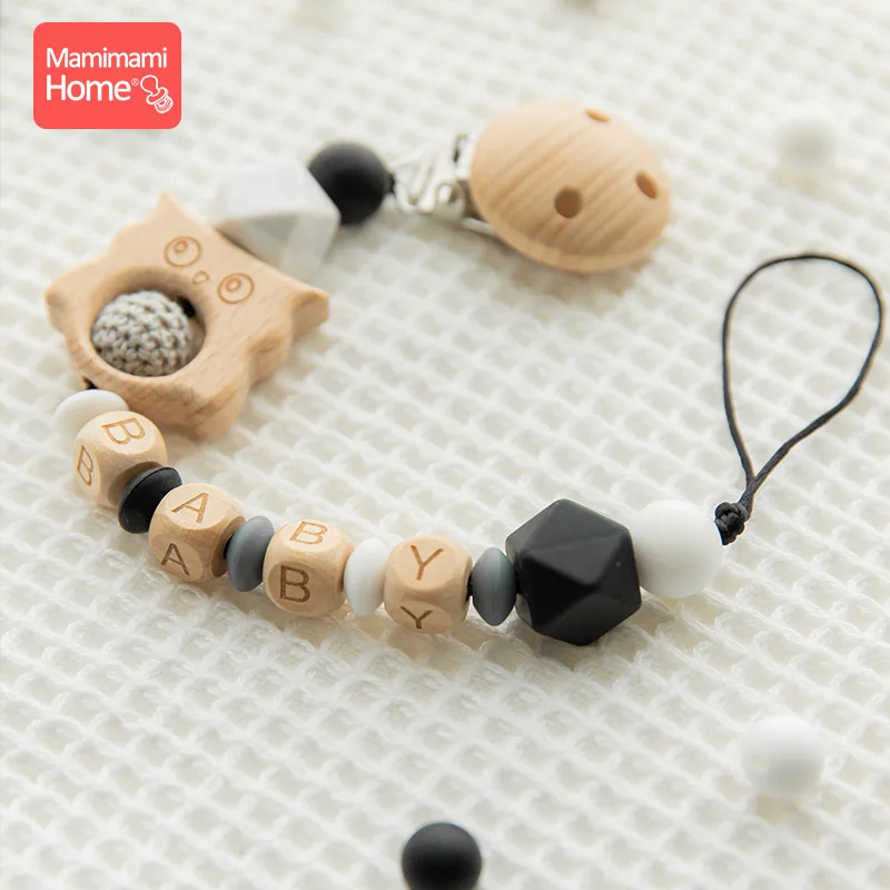 1Pc Wooden Pacifier Chain Clips Personalized Dummy Clip Baby Teether Rodent Animal Nipple Holder Silicone Beads Children's Goods 5 1Pc Wooden Pacifier Chain Clips Personalized Dummy Clip Baby Teether Rodent Animal Nipple Holder Silicone Beads Children's Goods 5