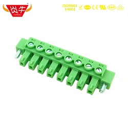 Terminais de circuito impresso, blocos de terminais de 5.08mm com plug in 15edgkm ecec508vm magneson dinkle phoenix conector mc 1,5/2 stf 5, 08   1847356
