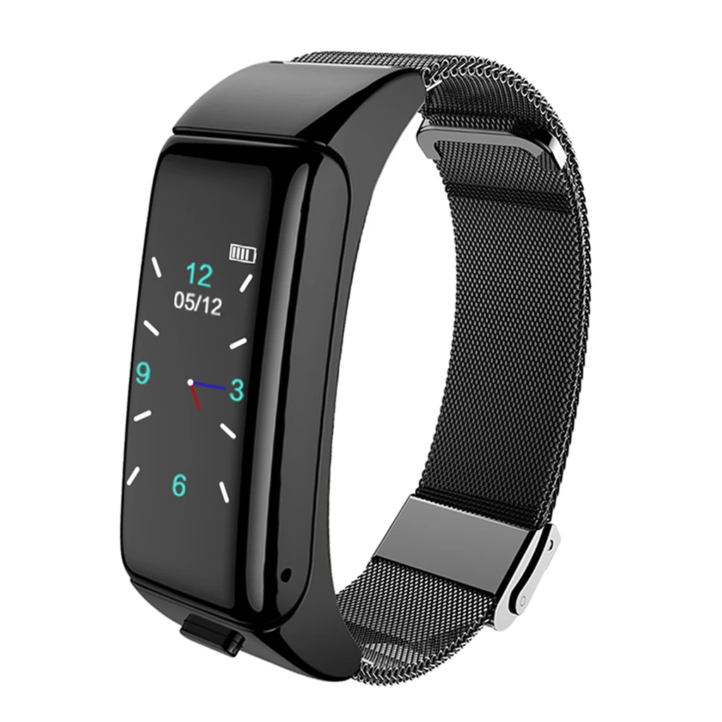 Creative Headset Smart Band Bracelet Heart Rate Monitor Sports Smart Watch Pedometer Fitness Wristband Fit for IOS Android