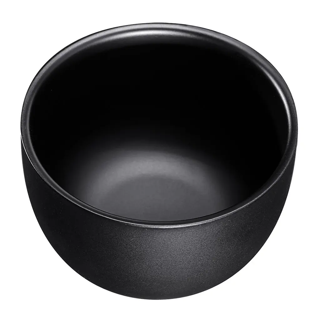 Мужская бритва для бритья, мыльница, пена, крем, очищающая мыльница, двойная чаша из нержавеющей стали, портативная, чистый черный