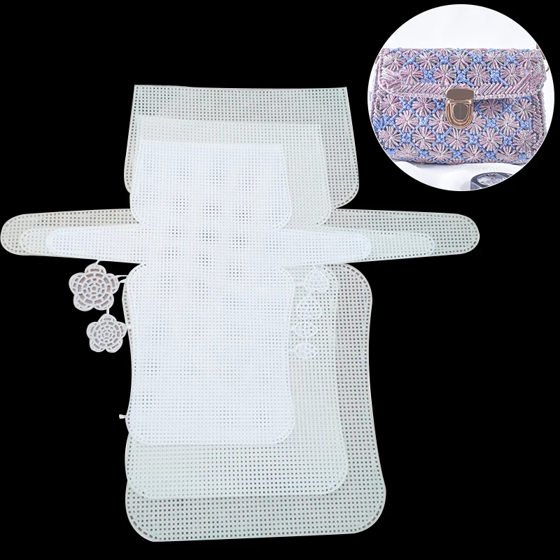 Plastic Mesh Cloth For Bag Making Latch Hook Bags Made Handcraft Weaving Material Grid DIY Crafts Accessories | Дом и сад