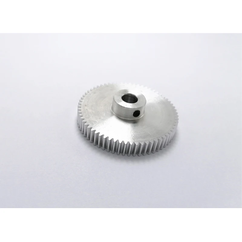 Convex step aluminum alloy 0.8 mod 50t 51t 52t 53t 54t 55 56t 57t 58t 59t 60t 61t 63t 64t 65t 69t teeth cylindrical gear