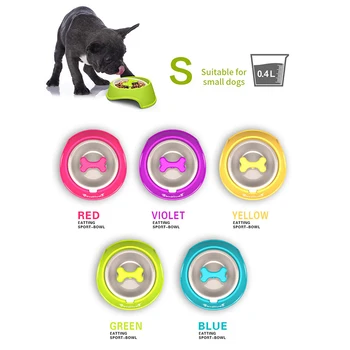 

Portable Pet Dog Bowl Non-slip Durable Anti-fall Puppy Dogs Feeding Bowls Slow Eating Feeder for Small Dogs Cat Pet Accessories