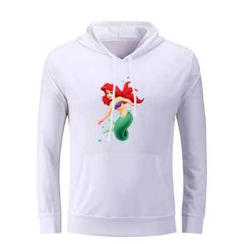 

Punk Little Mermaid Ariel Sexy Tattoo Womens Graphic Hoodie Sweatshirt Strings Hooded Top Pullover