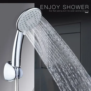 

Handheld Shower Head High Pressure Chrome Setting with ON/OFF Pause Switch Water Saving Adjustable Luxury Spa Detachable #R10