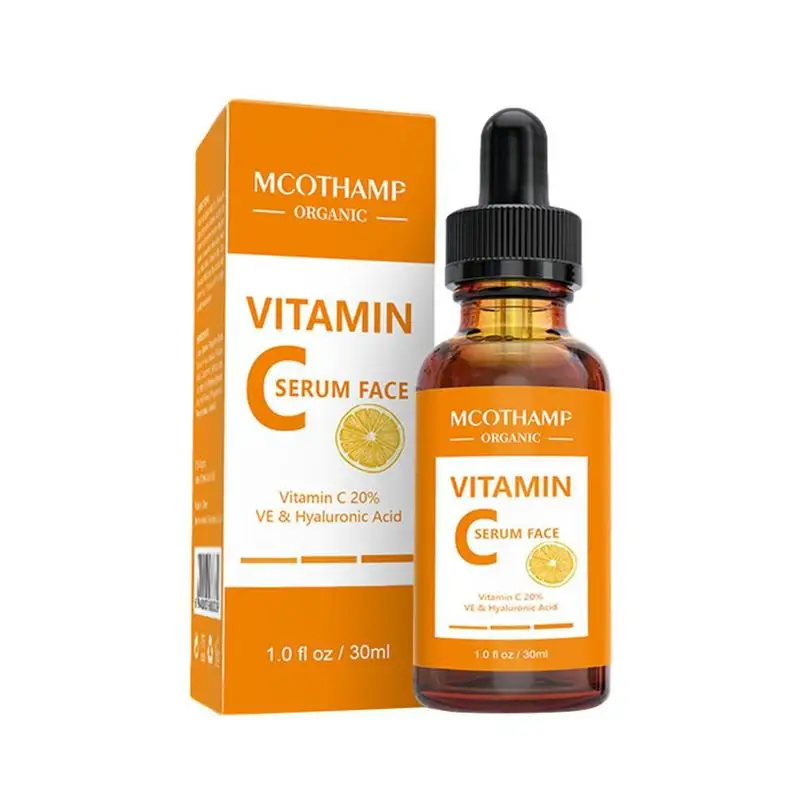 30 Ml 100% Pure Vitamin C Serum Liquid Freckle Remove Acne Scars Hyaluronic Acid Anti-Wrinkle Vc Face Serum Fade Dark Spot