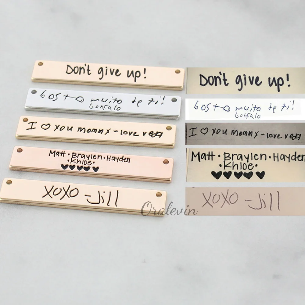 Handwriting-Children-Drawing-Artwork-Necklace-Custom-Name-Signature-Necklace-Inspirational-quotes-Message-Bar-Necklace-Jewelry (1)