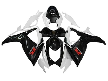 

ABS Body Frame for Suzuki GSXR600/750 K6 2006 2007 Glossy Black White Fairing Kit