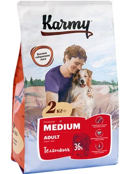 

KARMY KARMY MEDIUM ADULT for adult dogs of medium breeds with beef