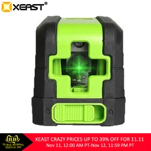 Горячая XEAST мини XE-M02 2 линии зеленый лазерный уровень самонивелирующийся крест Лазерная линия портативный зеленый лазерный уровень