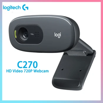 

Logitech C270 HD Webcam Video 720P Gaming Auchor Live Broadcast Web Camera Built-in Micphone Network Video Camera for Windows