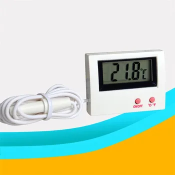 

HT-5 Mini Fish Tank Thermometer Aquarium Water Temperature Monitor Submersible Waterproof Digital LCD Thermometer Wired Sensor