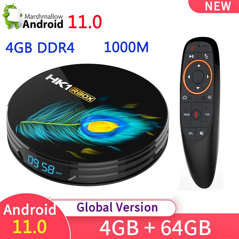 HK1 RBOX R3 RK3566 2021 Новый Смарт ТВ приставка Android 11 2 4G 5G Wi-Fi 4 Гб DDR4 32 ГБ 64 4K 8K 0 Google Play Tvbox |