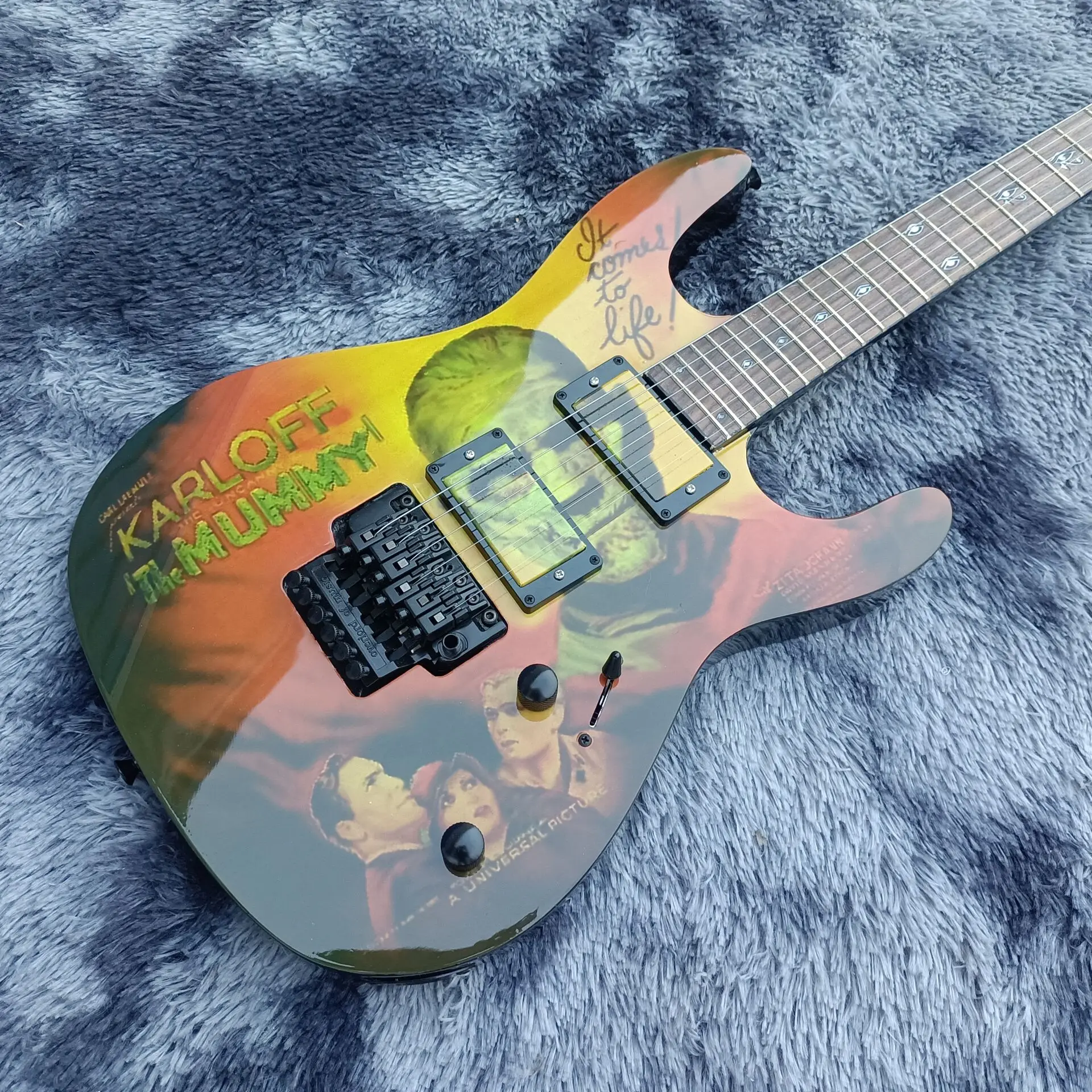 2021! Изготовленная на заказ электрическая гитара kirk Hammett KH-3 Karloff для мам окрашенная
