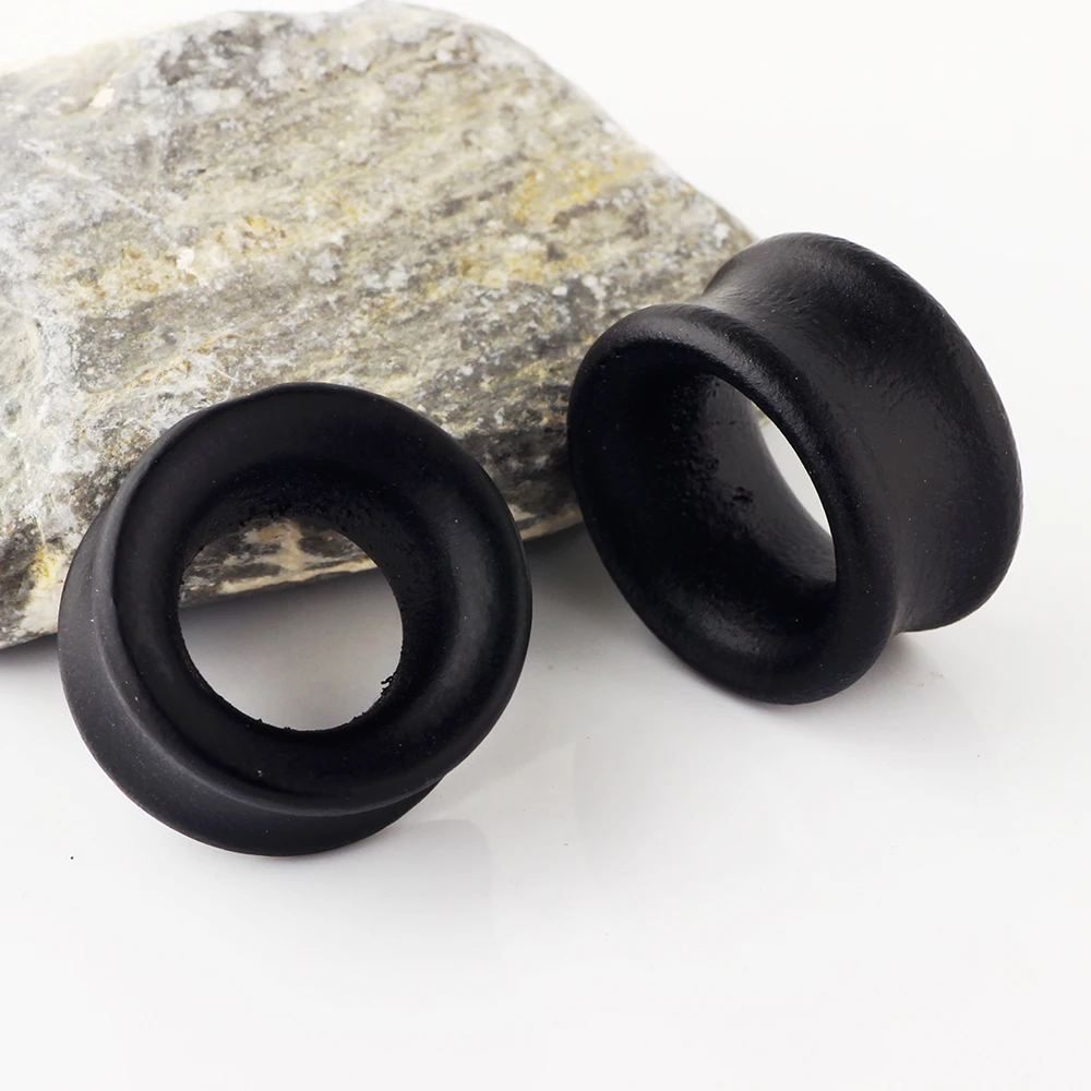 Black Plugs and Tunnels 6-20MM Ear Tunnel Earrings Ear Stretcher Wood Expander Men Ear Piercing Body Piercing Tunnels Gauge
