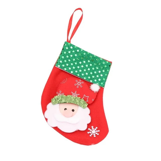 Санта Клаус Снеговик висячее украшение с оленем рождественские украшения Новогодние носки рождественские украшения для семьи с подвеской Рождественская елка - Цвет: 1PC
