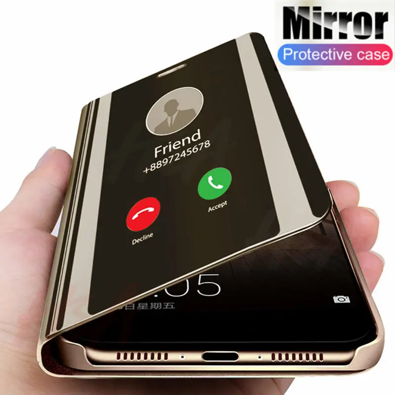 

Smart Mirror Case For Samsung Galaxy Note 10 / Note 10 pro Luxury Clear View Leather Flip Standing Cover For Note10 Coque Fundas