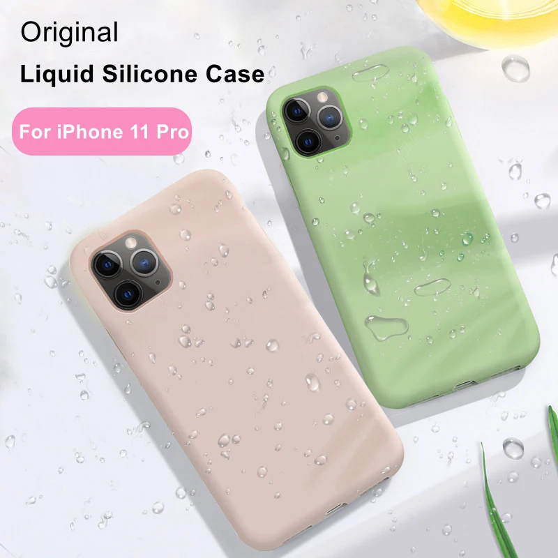 Жидкий силиконовый чехол для телефона iPhone 11 Pro Max XR 7 8 6 6S Plus карамельный цвет