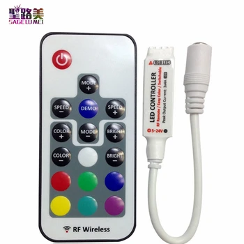 

1pcs DC12v 24v 3 channel 6a RF wireless mini rgb led remote controller to control led strip smd 5050 3528 2835 led lighting tape