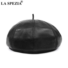

Winter Hats for Women Beret Solid Black Sheepskin Pumpkin Hat Vintage Casual High Quality Octagonal Cap Ladies Painter Hat