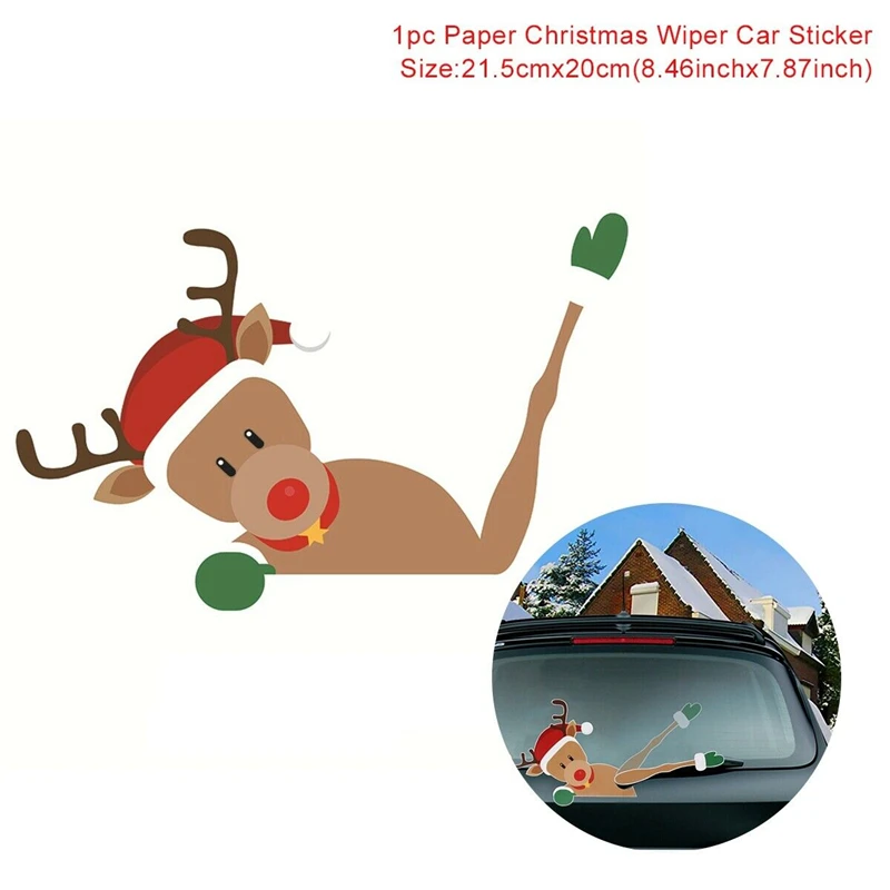 Автомобильные аксессуары рождественские украшения, наклейки для автомобилей DIY авто лобовое стекло Санта Клаус автомобильный Стайлинг оконные наклейки автомобильные наклейки - Название цвета: 3