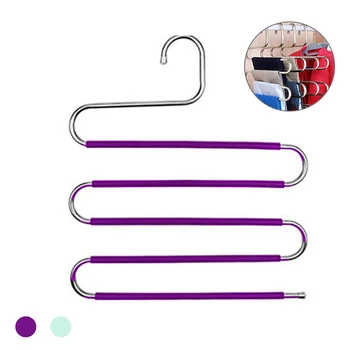 

Large Size 5 layers S Shape MultiFunctional Clothes Hangers Pants Storage Hangers Cloth Rack Multilayer Storage Cloth Hanger