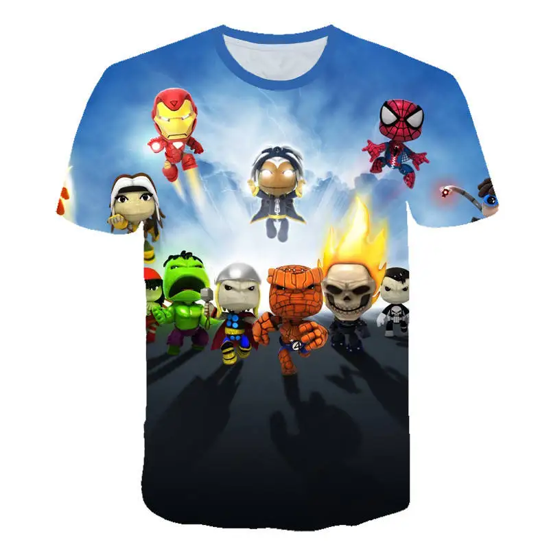 Новое поступление, футболки с 3D принтом «Мстители 4 эндгейм» Детские футболки Повседневная футболка с рисунком для мальчиков и девочек - Цвет: TS0452