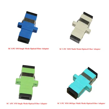 

800 Pieces SC UPC/APC SM Single Mode MM Multi Mode Simplex Fiber Optical Adapter for Fiber Patch Cord, Fiber Pigtail