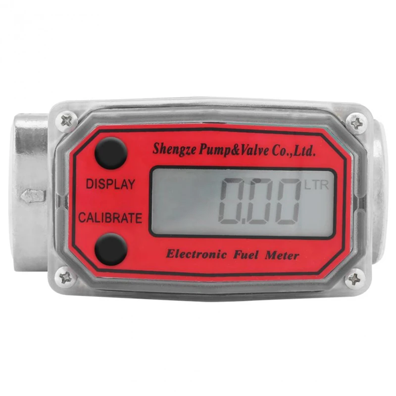 

Digital Turbine Flowmeter 15-120L Fuel Flow Tester Npt Indicator Sensor Counter Liquid Water Flow Measure Tools