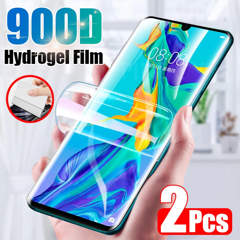 Мягкая Гидрогелевая пленка 2 шт. Защитная для экрана Huawei P40 P30 P20 Mate 20 Pro Honor 9X 8X 10 30