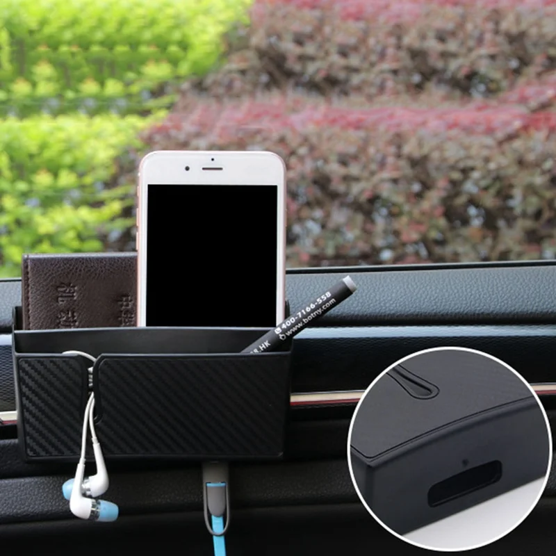 Multifunctional Car Phone Holder Mobile Phone Tidy Storage Box Holder Pocket Organizer Car Accessory