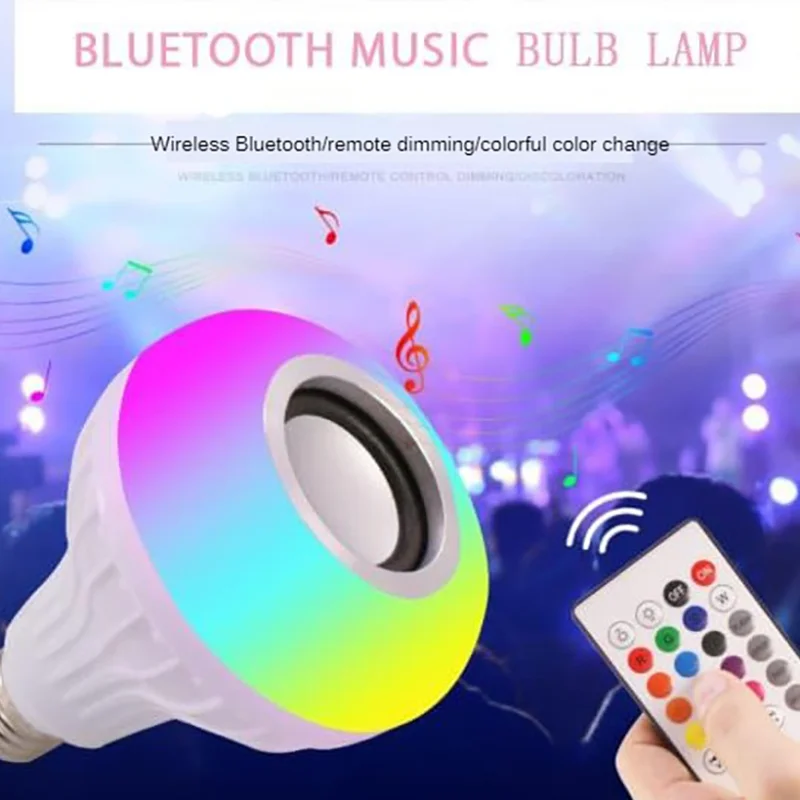 RGB пульт дистанционного управления Bluetooth музыкальная лампочка светодиодный умный лампочка светильник WiFi красочная музыкальная лампочка сценический светильник