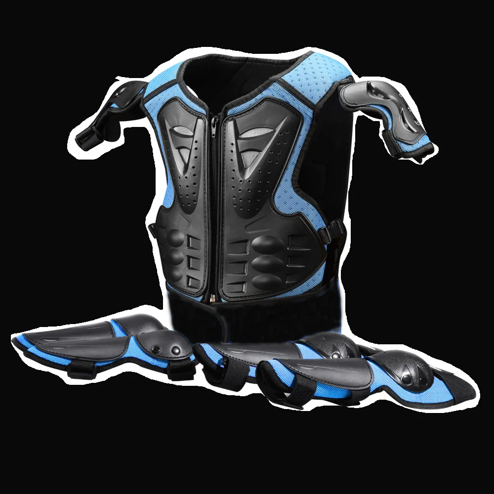 New arrive Child Full Body protect armor Vest Skating suits Chest Spine Back Pad Motorcycle Motocross Knee Elbow Guard PE hard