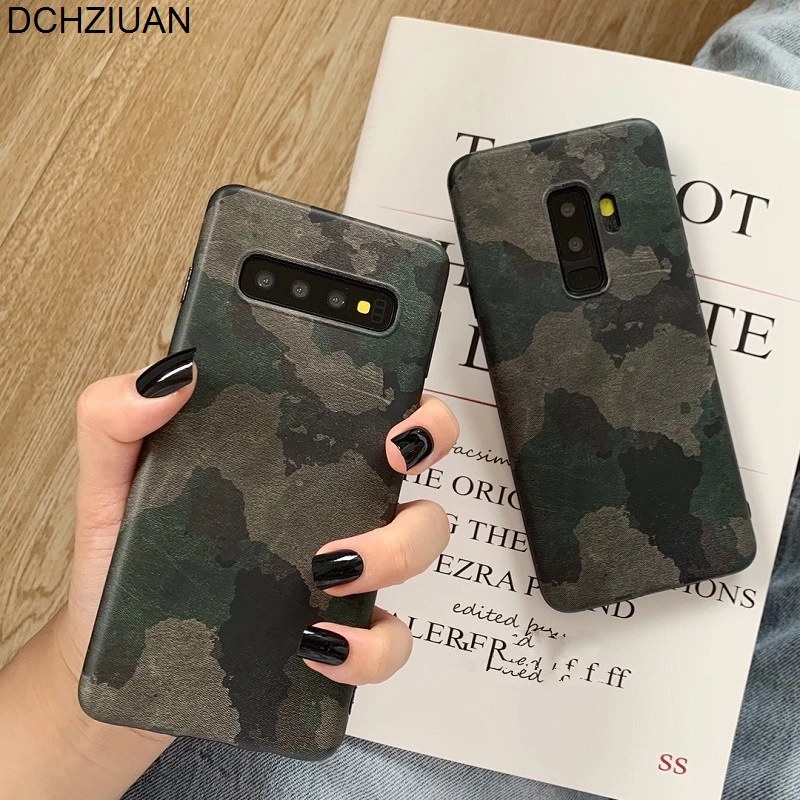 

DCHZIUAN Camouflage Phone Case for Samsung Galaxy S10 S9 S8 Plus Note 8 Note 9 Soft Silicone Retro Man Cases Back Cover Fundas