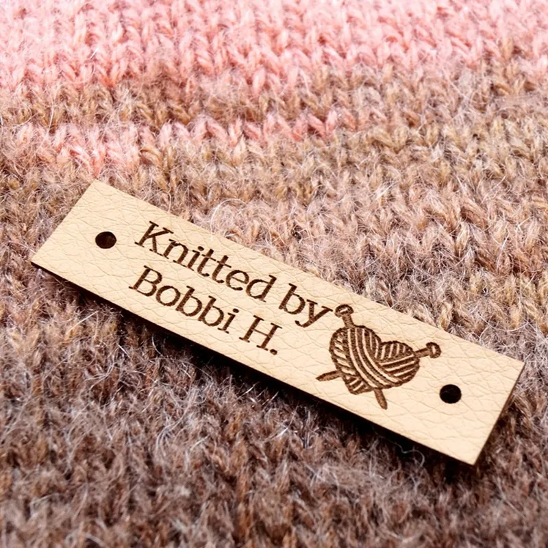 55pcs Custom Sewing leather tags for clothing, Personalised Knitting logo labels, Rectangle handmade Crocheted garment lablel 55pcs custom sewing labels for knitting crocheting personalised clothing brand logo tags handmade products lablel washable