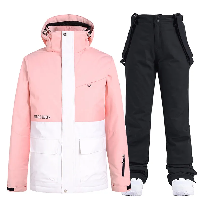 Snow Wear Set Man & Woman 10k Waterproof Ski Suit Winter Jackets + Pants winter jacket ski jacket women ski pants