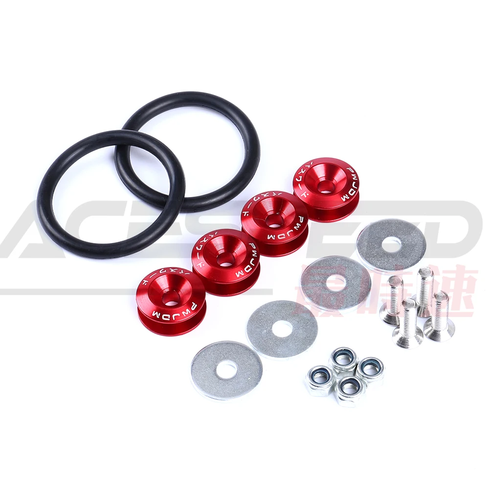 JDM Style Aluminum Bumper Quick Release Fasteners Fender Washers For Honda Civic Integra And Universal Car quick release fasteners