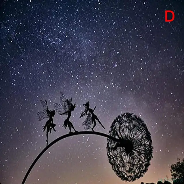 Kertészeti Dekorációk Tündér És Pitypang Fémkert Gyep Táj Szobor Elf Kerti Fém Kézműves - Image 5