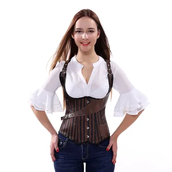 

Sexy steel Gothic body-shaping clothes court back clip corset top