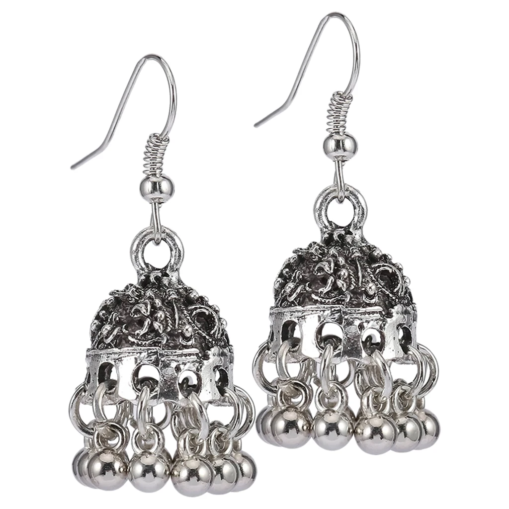 Женские серьги Jhumka Jhumki этнические цыганские Серебряная сережка | Украшения и
