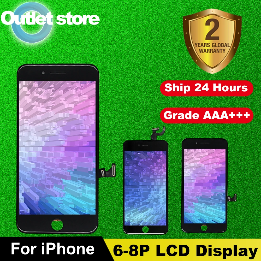 Grade AAA+++ Screen For iPhone 6 6S 7 8 Plus LCD With Perfect 3D Touch Screen Digitizer Assembly For iPhone 5 5S SE Display