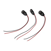 HHO-3 шт. I Тип искусственная кожа оболочка 9 в 9 вольт батарея зажим Соединительный кабель