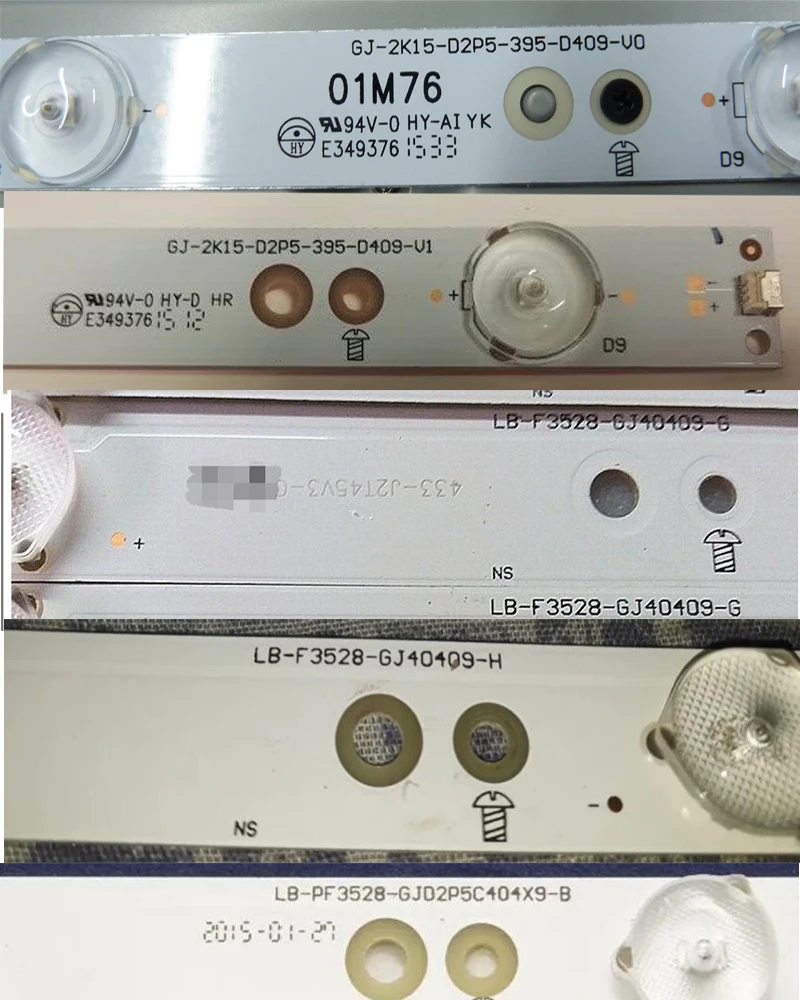 필립스 40PFK5300 40PFK5500 40PFK6510 TV 용 LED 백라이트 스트립 GJ-DLEDII 밴드 눈금자 2K15-D2P5-395