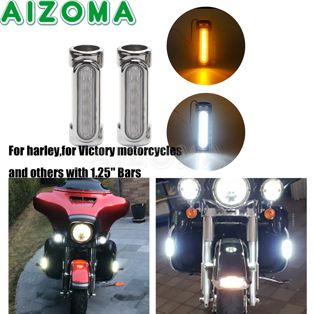 1.25 Inch Bumper Engine Guard Crash Bars Lights Street Glide Led Turn