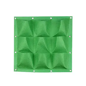 

9 Pockets Wall Hanging Planting Bags Green Plant Grow Planter Vertical Garden Living Bag