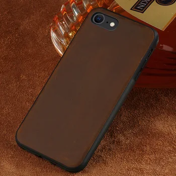

Genuine PULL-UP Leather Phone case for iphone SE 2020 7 8 11 Pro Max X XR XS Max 6 6S 7 8 plus 5 5s Retro Full protective Cover